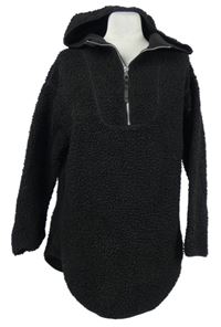 Dámská černá buklé mikina s kapucí H&M