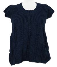 Dámská tmavomodrá svetrová vesta Oasis 