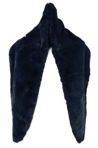 Dámská tmavomodrá kožešinová šála 