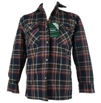 Nové - Pánská tmavomodro-vínová kostkovaná košilová bunda Champion 