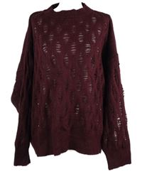 Dámský vínový vzorovaný svetr Asos 