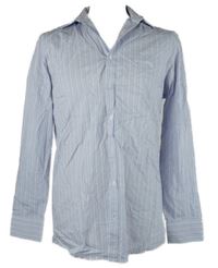 Pánská světlemodro-bílo-růžová proužkovaná košile Very vel. 15