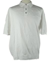 Nové - Pánské bílé polo pletené tričko Next