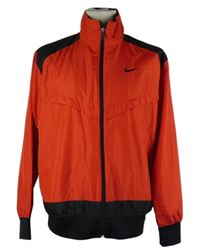 Pánská červeno-černá šusťáková sportovní bunda Nike 