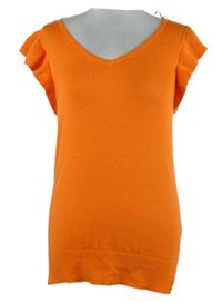 Dámská oranžová svetrová vesta s volánky F&F