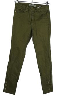 Dámské khaki skinny rifle C&A