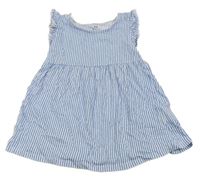 Modro-bílé pruhované bavlněné šaty H&M