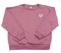 Vínová mikina se srdíčkem a nápisem Dopodopo