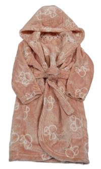 Světlerůžový chlupatý župan s Minnie a kapucí George