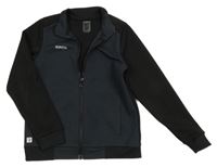 Tmavošedo-černá sportovní propínací mikina Decathlon