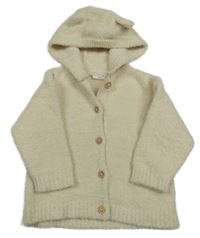 Světlebéžový propínací svetr s kapucí F&F