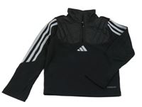 Černá šusťákovo/sportovní mikina s logem Adidas