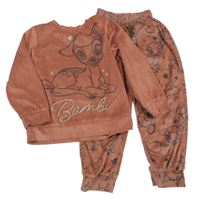 Korálové sametové pyžamo s Bambim Disney