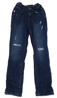 Tmavomodré skinny rifle s prošoupáním Denim Co.