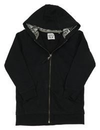 Černá propínací mikina s kapucí Next