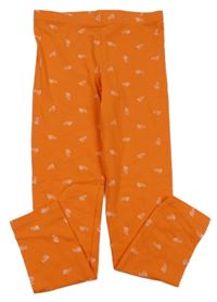 Oranžové legíny se šneky Tchibo 