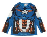 Kostým - tmavomodro-červeno-bílé triko - Kapitán Amerika H&M