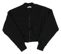Černá propínací crop mikina Primark