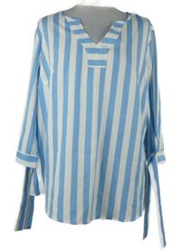 Dámská modro-bílá pruhovaná halenka Shein