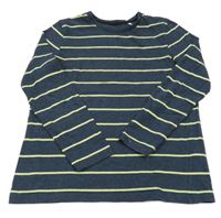 Modro-žluté pruhované triko C&A