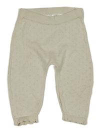 Béžové pletené puntíkaté legíny H&M