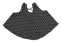 Černo-bílý vzorovaný volný top Primark
