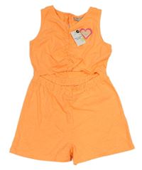 Neonově oranžový kraťasový overal se srdíčkem Matalan