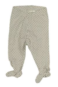 Bílé puntíkaté polodupky H&M