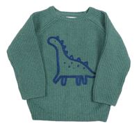 Zelený svetr s dinosaurem Primark