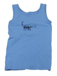 Modrý nátělník s dinosaurem 