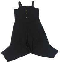 Černý žebrovaný culottes overal Primark