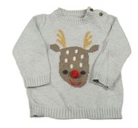 Šedý svetr se sobem M&S