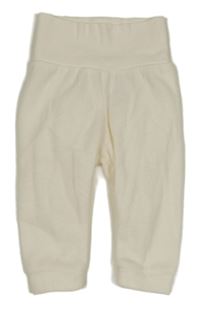 Smetanové fleecové kalhoty H&M