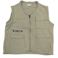 Béžovošedá tepláková vesta s kapsami zn. River Island