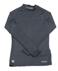 Šedé melírované sportovní triko s logem Kipsta