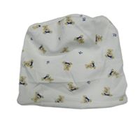 Bílá bavlněná čepice s medvídky Ralph Lauren