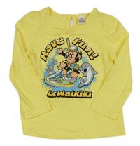 Žluté triko s opicí Lc waikiki