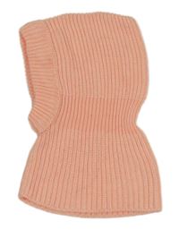 Růžová pletená kukla 