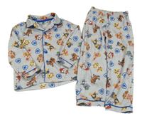 Světlešedé melírované flanelové pyžamo s PAW PATROL nickelodeon