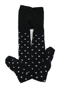 Černé punčocháče se srdíčky H&M