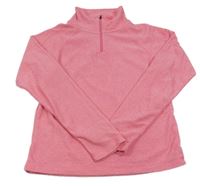 Růžová proužkatá fleecová funkční mikina Trespass