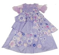 Lila květované slavnostní šaty 