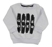 Bílá mikina s nápisem