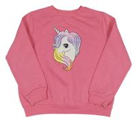 Růžová mikina s jednorožcem H&M