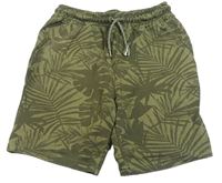 Khaki teplákové kraťasy s listy Primark