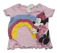 Světlerůžové melírované tričko s Minnií Primark