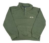 Khaki mikina s nápisem DKNY