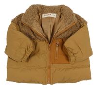 Béžová šusťákovo/huňatá prošívaná zimní bunda Cozy Cub