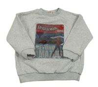 Šedá melírovaná mikina se Spider-manem Marvel