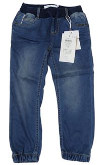 Nové - Modré cuff kalhoty riflového vzhledu Name it